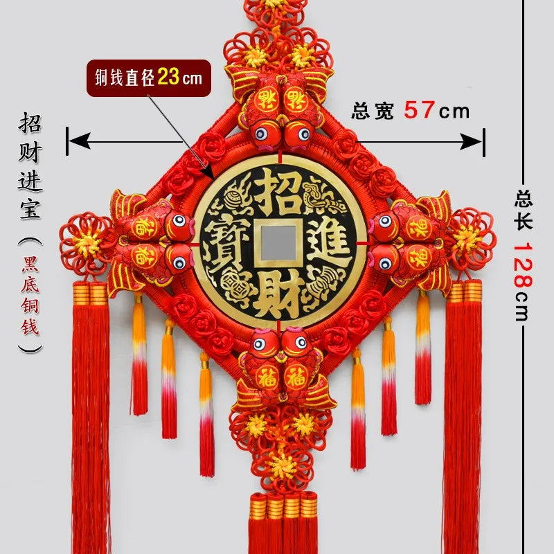 large # HOME Lobby hall WALL shop festival Decorations gift efficacious Money Drawing lucky Hand knitted FENG SHUI Chinese knot