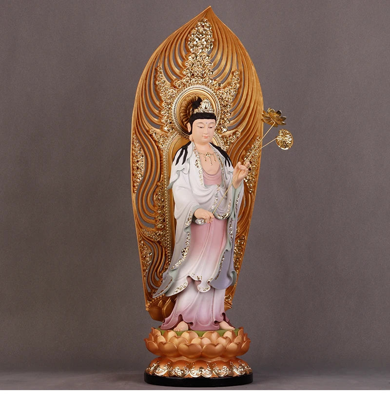 Asia Buddhism HOME family SHOP bring good luck bless safe health Mahasthamaprapta Bodhisattva Guanyin Buddha god statue