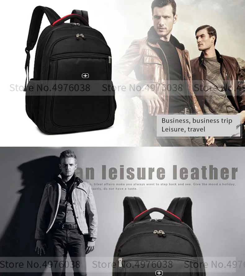 black bagpack men 2020 mochila swiss backpack Travel rugzak TOURIST GEAR 15.6 inch laptop business backpack men sac a dos homme