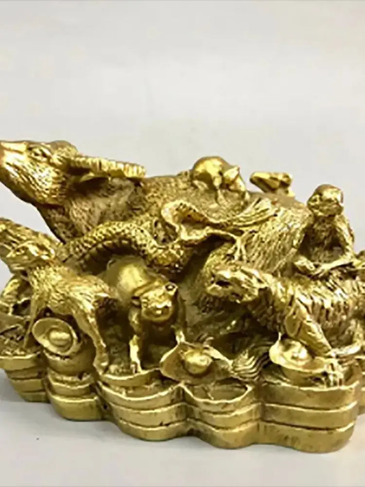 Pure copper momentum is like rainbow, and the year of cattle has fish twelve zodiac cattle group, stock market home furnishings