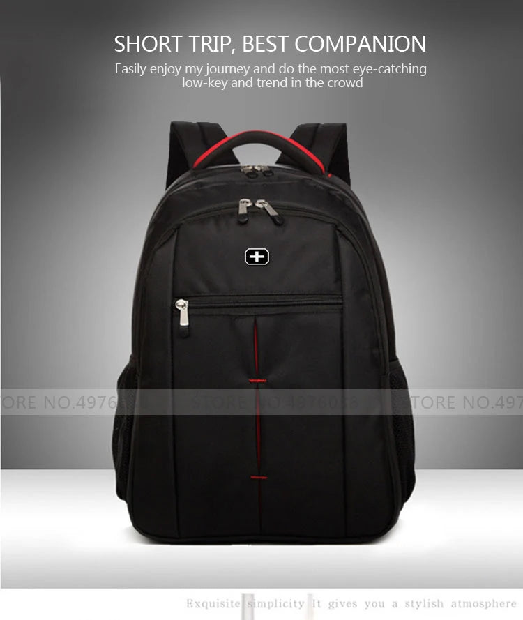 black bagpack men mochila swiss backpack Travel rugzak TOURIST GEAR 15.6 inch laptop business backpack men School Bags for boys