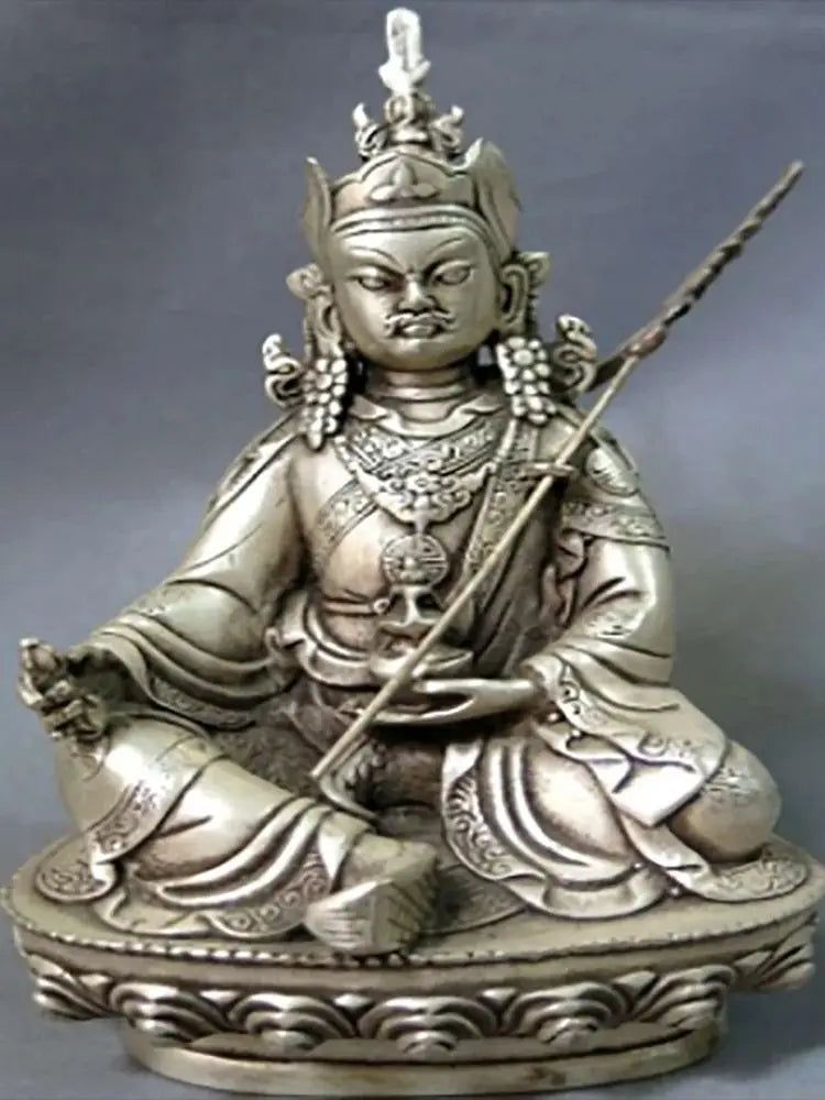 Patung Patung Cina Tibet Perak Feng Shui Buddha Beruntung Irene Sambrava