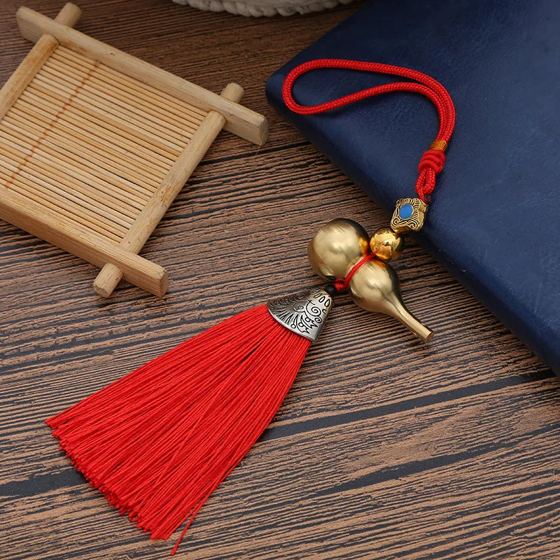 7PCS Wholesale HOME Courtyard lobby living room CAR talisman exorcise evil spirit Safety Copper gourd Hanging Pendant ornament