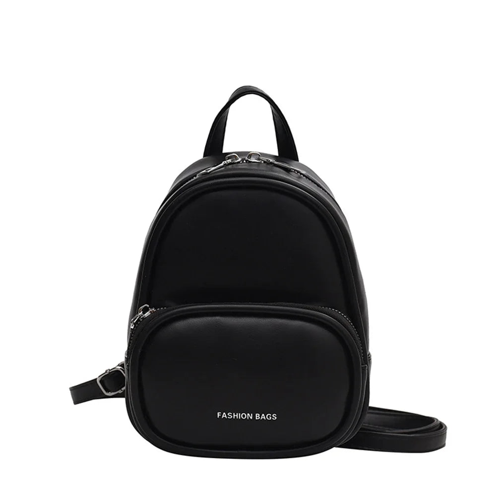 SYZM Fashion Small Women Backpack Cute Makaron Color Girls' Handbag Soft PU Leather Female Backpack Mini Ladies Bags