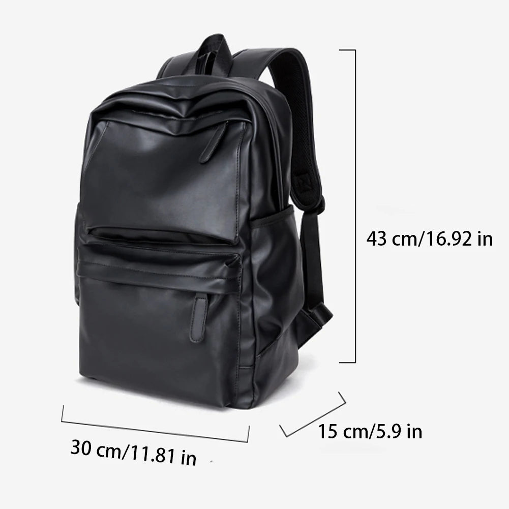SYZM High Quality Women Backpack Soft PU Leather Men's Backpacks Laptop Bag Waterproof Large Capacity Travel Bag SchoolBag
