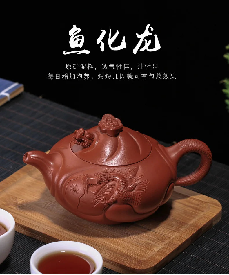 Original Yixing Clay Yuhualong Purple Clay Teapot Wholesale Pure Hand Total Authentic Teapot Manufacturer One Piece Dropshipping