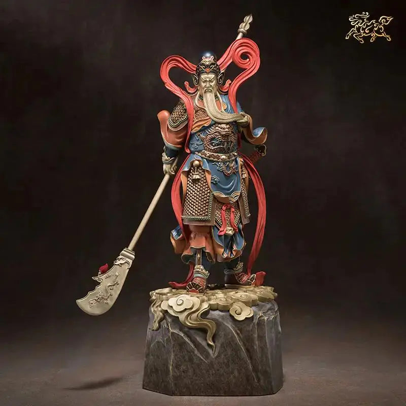 Large NEW Good luck God of wealth GUAN GONG statue home Patron saint Company thriving business Money brass Sculpture