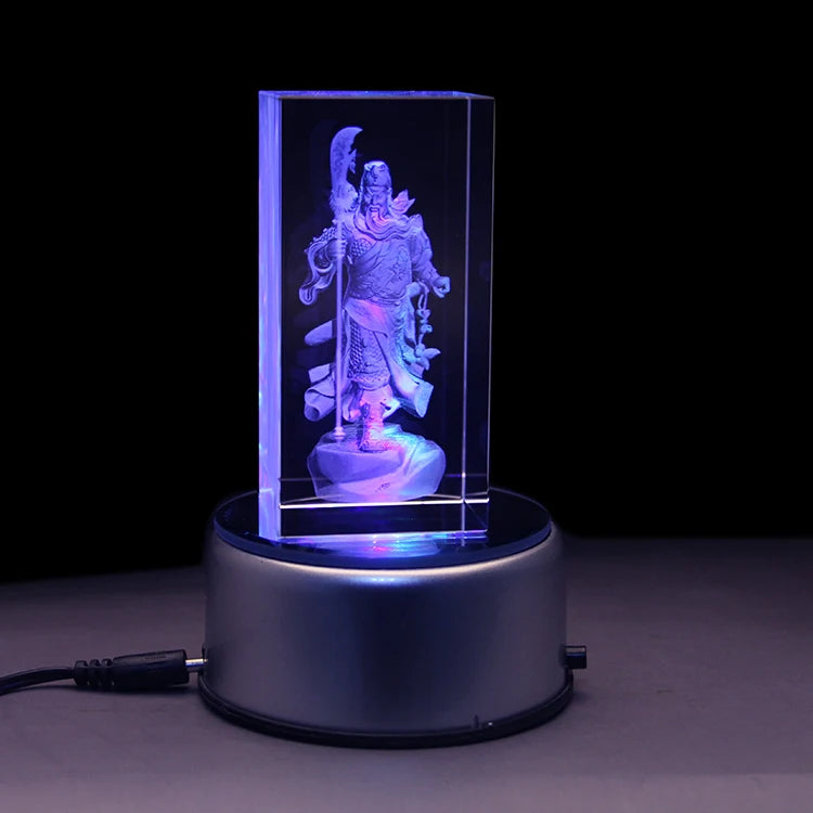 Special Offer 15CM LARGE HOME shop office company business 3D crystal God of Wealth Guan Gong Fortune Talisman statue