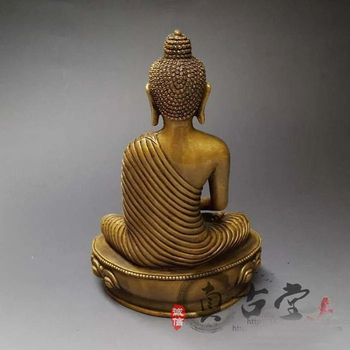 TOP collection # Home OFFICE Buddhism efficacious STATUE -old Vintage CHINA brass sculpture REAL Buddha statue