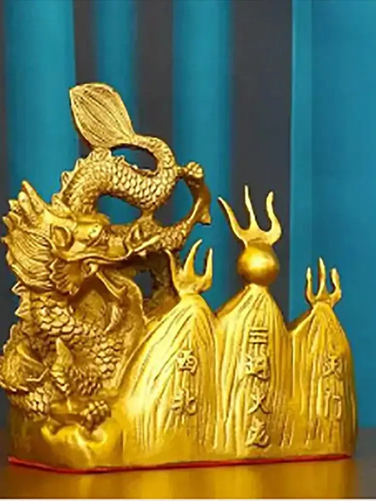 Brass fire avoiding dragon kitchen dry position Qiangua Northwest Angle fire burning Tianmen home crafts decorations