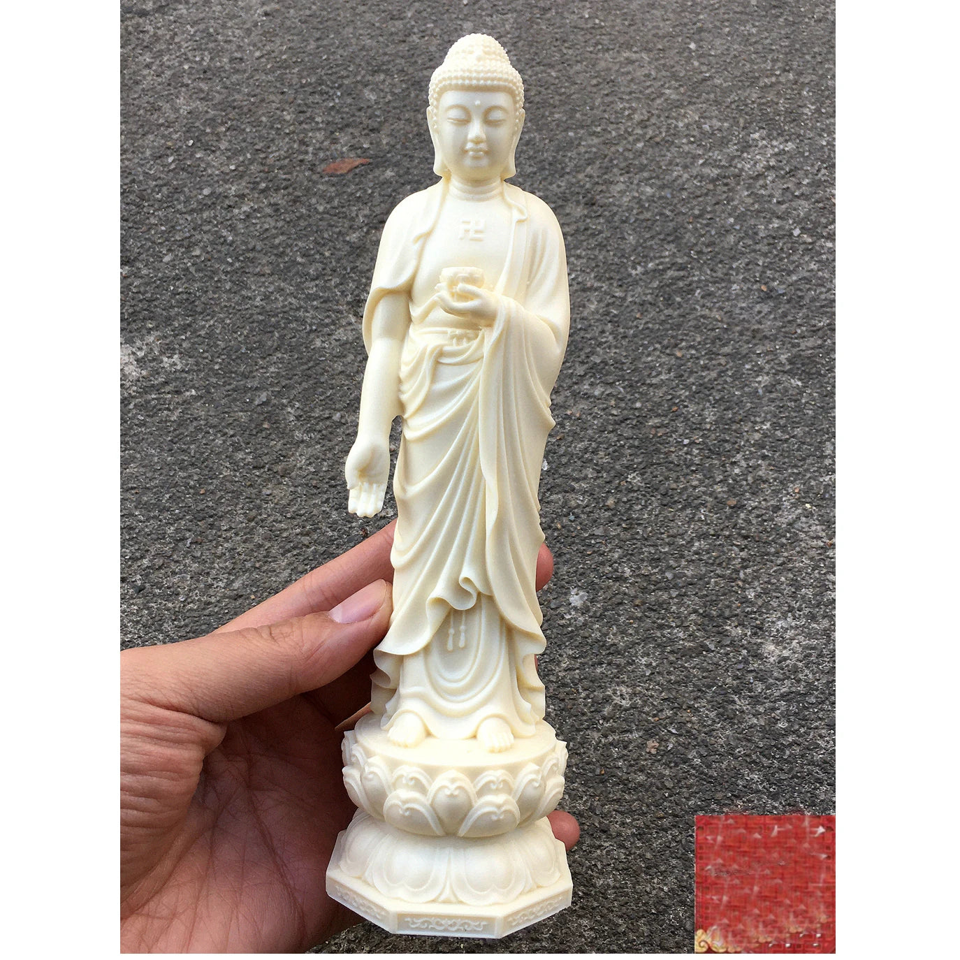 20cm HOME OFFICE Company SHOP CAR safety health good luck Efficacious protection Amitabha Sakyamuni buddha carving statue