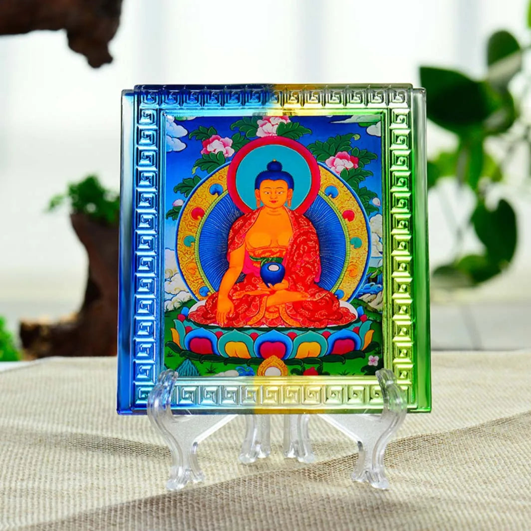 GOOD # Wholesale Buddhist supplies Temple HOME altar crystal RU LAI Shakyamuni Buddha ornament statue