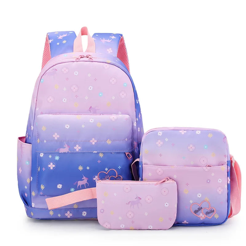 School Bags for Teenagers Girls Schoolbag Large Capacity Boys Printing School Backpack Set Rucksack Bagpack Kids Cute Book Bags