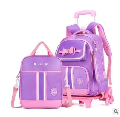 School Rolling backpack school bag on wheels wheeled backpack for girls student children school Trolley Bag Rucksacks for kids