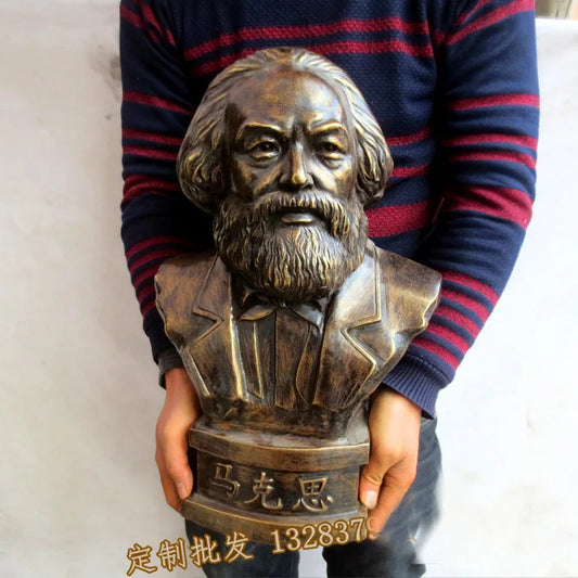 School office ROOM TOP decorative art # Marxism Communism revolutionary socialist Karl Marx bronze Portraits statue