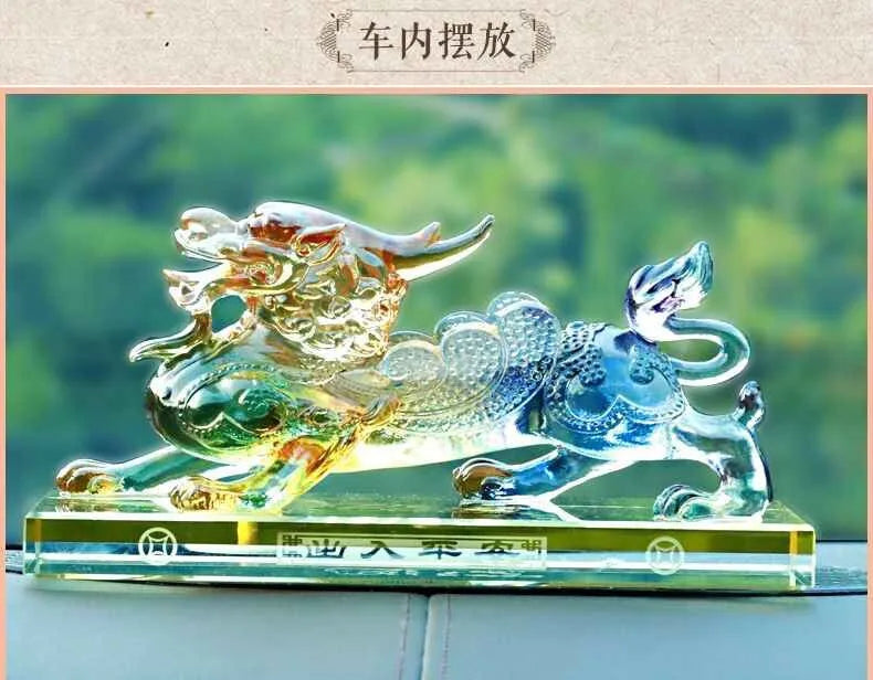 GOOD HOME OFFICE Company SHOP CAR TOP Efficacious Money Drawing thriving business Lucky Dragon PIXIU FENG SHUI CRYSTAL statue