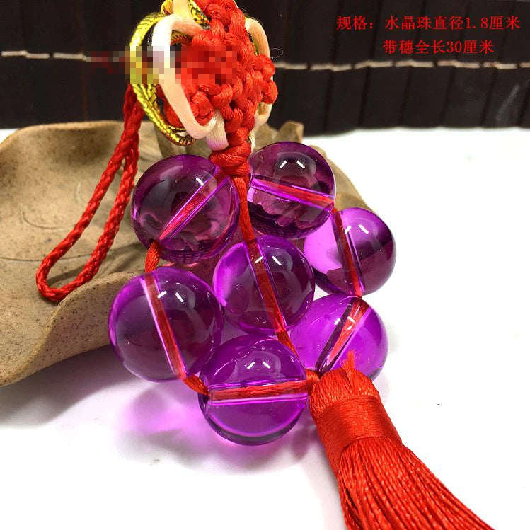 Geomantic omen master exorcise evil spirit safety Bring good luck money 7 Star Crystal Pendant Amulet multipurpose talisman