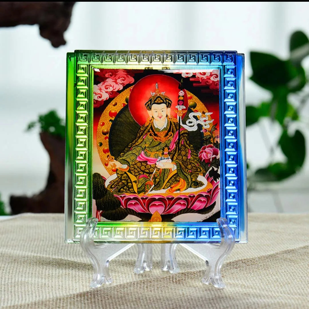 GOOD # Wholesale Buddhist supplies Temple HOME altar crystal Padmasambhava Padmakara Guru Rinpoche Buddha ornament statue