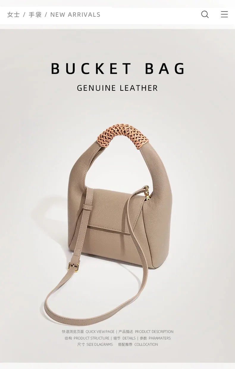 Fashion Crossbody Bag, New Portable Niche Design, Versatile One-shoulder Leather Bag for Women Designer Bags Luxury