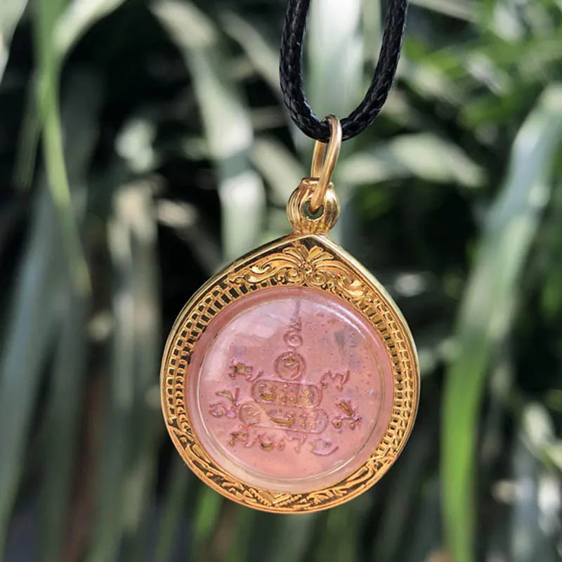 Southeast Asia Thailand Temple Greco Buddhist pocket talisman golden GOOD LUCK safety butterfly Buddha card Pendant Amulet