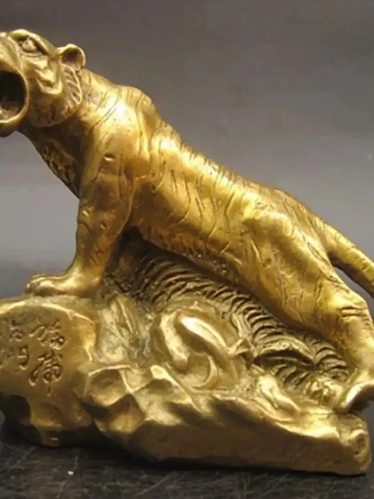 Copper statue Auspicious bronze tiger lucky decoration feng shui products copper tiger decoration copper crafts