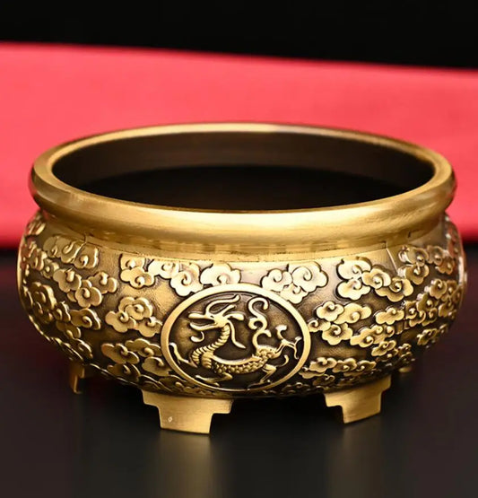 Seiko brass Four god beast Incense burner crafts statue