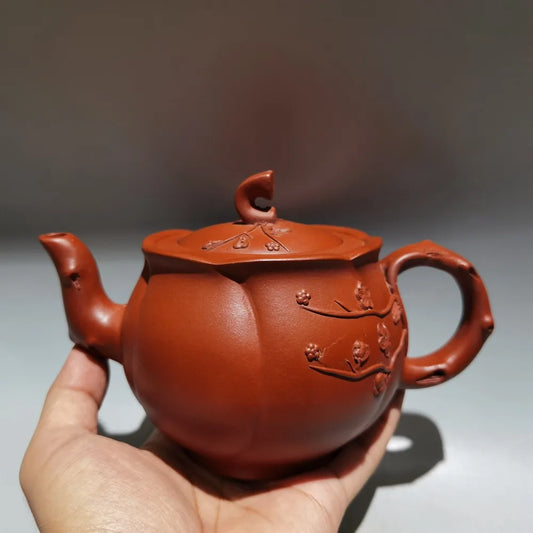 Set Chinese Yixing Zisha Clay Teapot Bowl Plum Pot Wang Yinxian 400ml