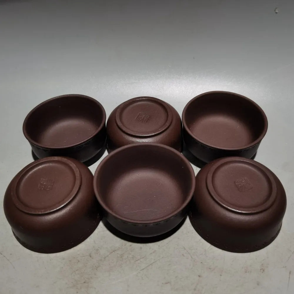 Set Chinese Yixing Zisha Clay Teapot Breast milk Pot Gu Jingzhou 320ml