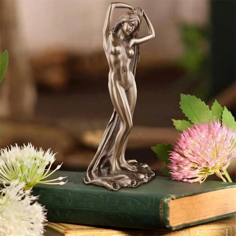 Sexy Bathroom Lady Statue Resin Nude Model Sculpture Body Art Girl Ornament Handicraft Bedroom Decor Valentine's Day Present