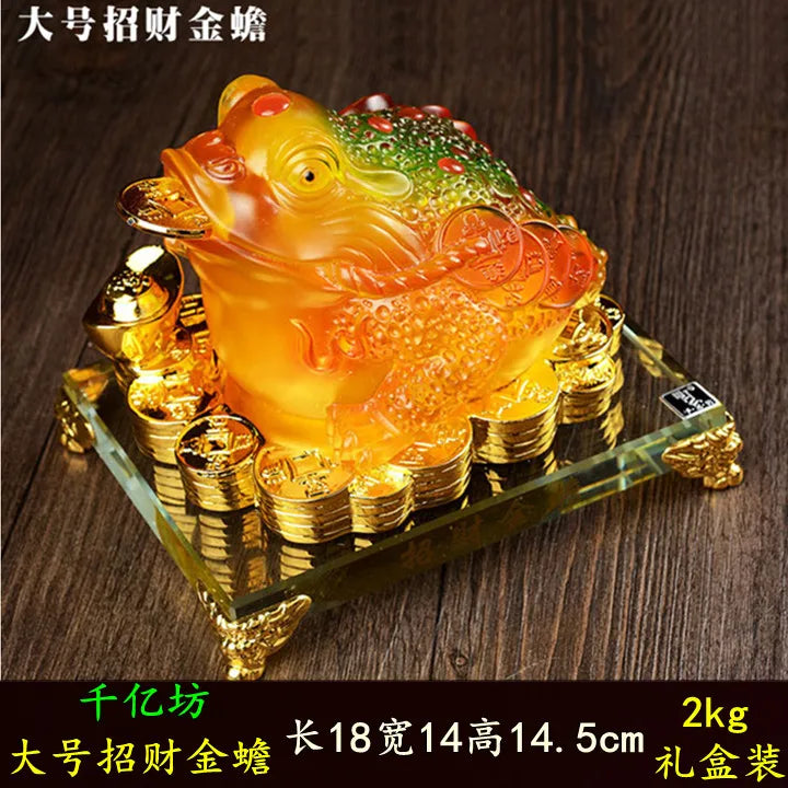 TOP Office Business Bring in wealth and treasure Money Drawing Talisman Fortune JIN CHAN FENG SHUI crystal statue