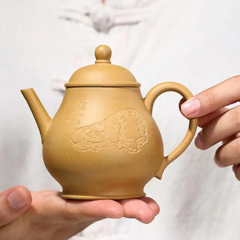 Handmade Purple Clay Teapot, Zisha Teapot, Ore Gold Section, Mud Qingxiang, Yixing Handmade Pot, Kung-Fu Teaware