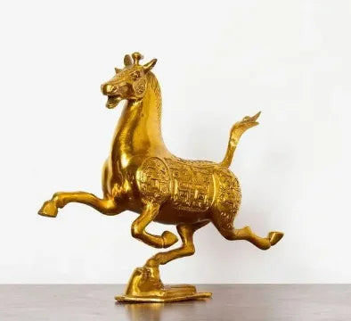 Bronze Horse Stepping on Flying Swallow Decoration Home Decoration Living Room Retro Chinese Zodiac Horse Decoration