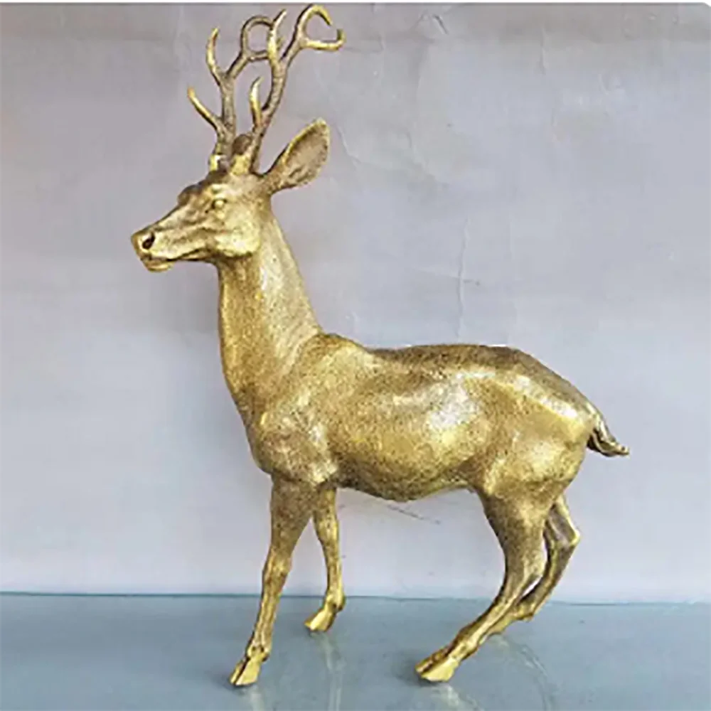 The pure copper treasure pot, plum blossom deer furnishing, all the way to make money, fortune, fortune, business