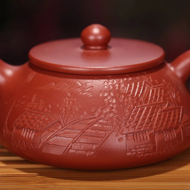 Dahongpao Handmade Treasures Stone Scoop, Purple Clay Pot, Drinkware, Kettle Teaware, Purple Clay Drinkware