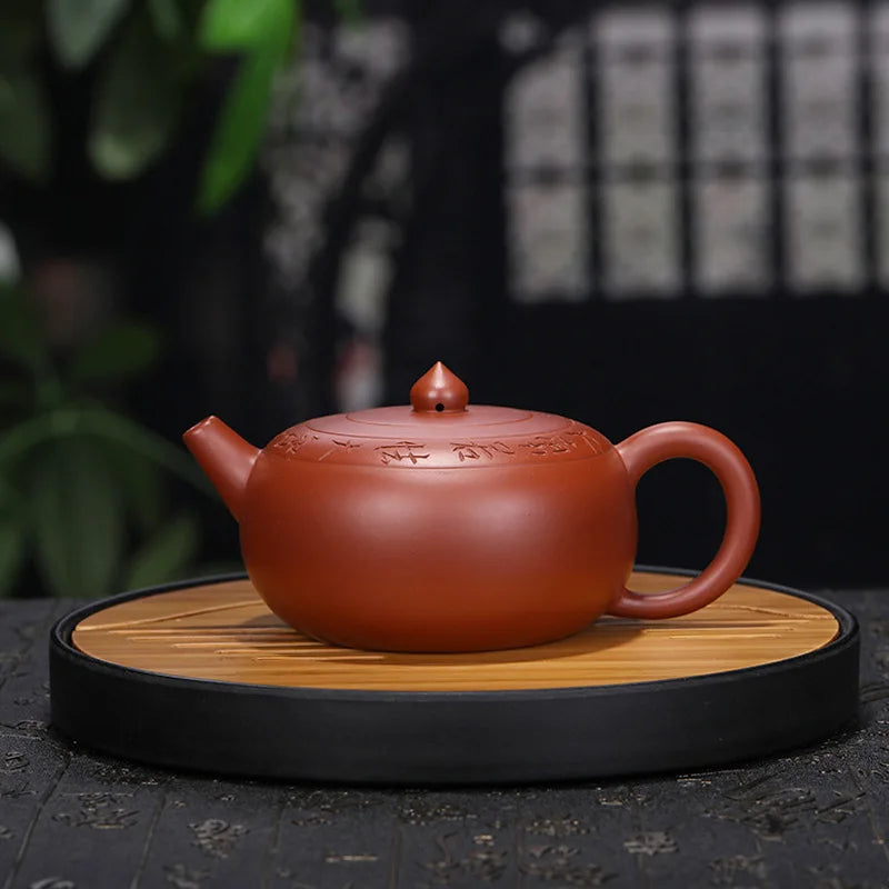 Raw Ore Dahongpao Handmade Tea Set, Zisha Yixing Pot, Kung-Fu Teapot, Purple Clay Drinkware
