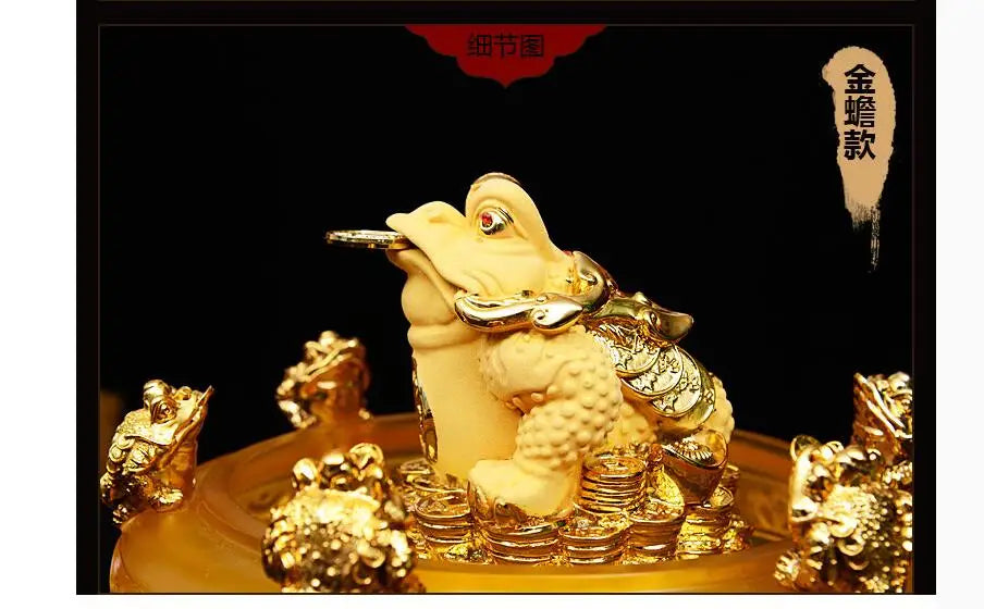 SHOP OFFICE HOME hall Lobby Porch Reception efficacious Mascot Inviting money wealth GOLD JIN CHAN FENG SHUI treasure bowl