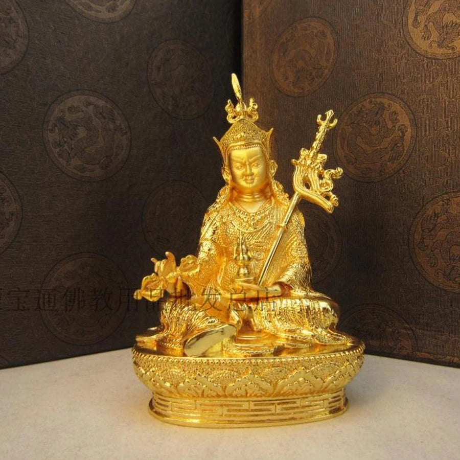 HOME OFFICE CAR SHOP worship buddha statue Exorcise evil spirit Bring good luck Padmasambhava Guru Rinpoche gold buddha statue