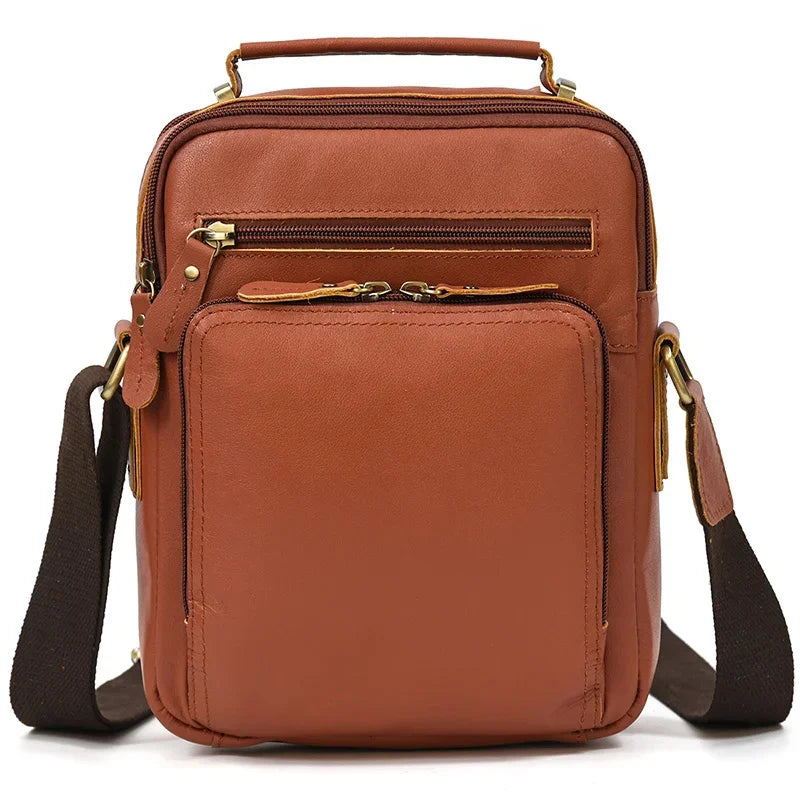 Shoulder Genuine Leather Messenger Crossbody Casual Male s School Outdoor Men's Bag