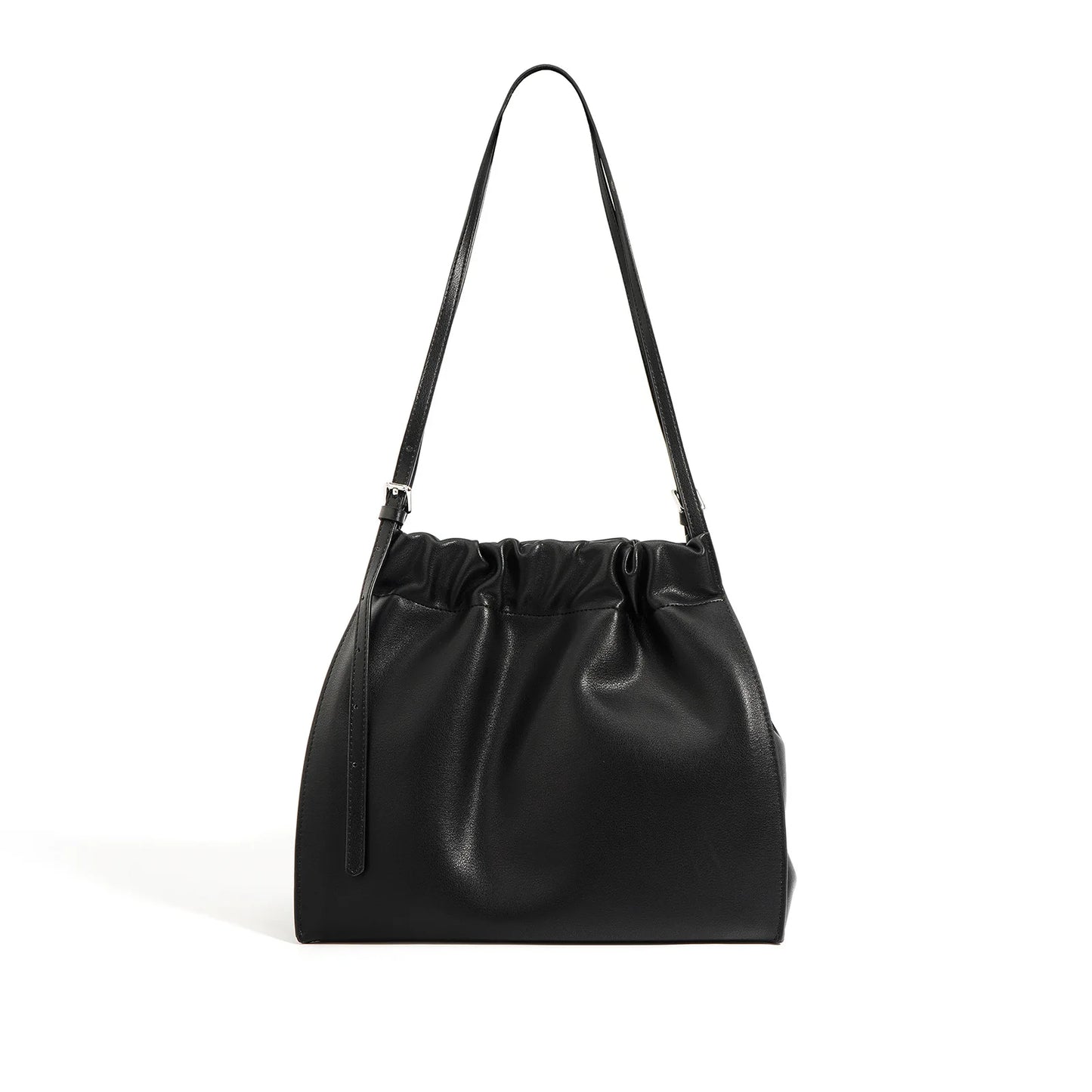 Simple Casual Fashion Underarm Shoulder Bag 2024 New Genuine Leather Soft Pleated Cloud Bag Large Capacity Bucket Bags Bolsos