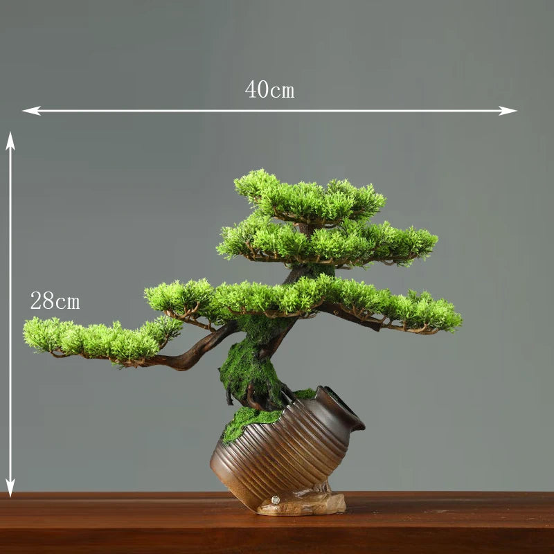 Simulation welcome pine artificial fake tree landscaping decorations potted ornaments home living room hotel porch decoration