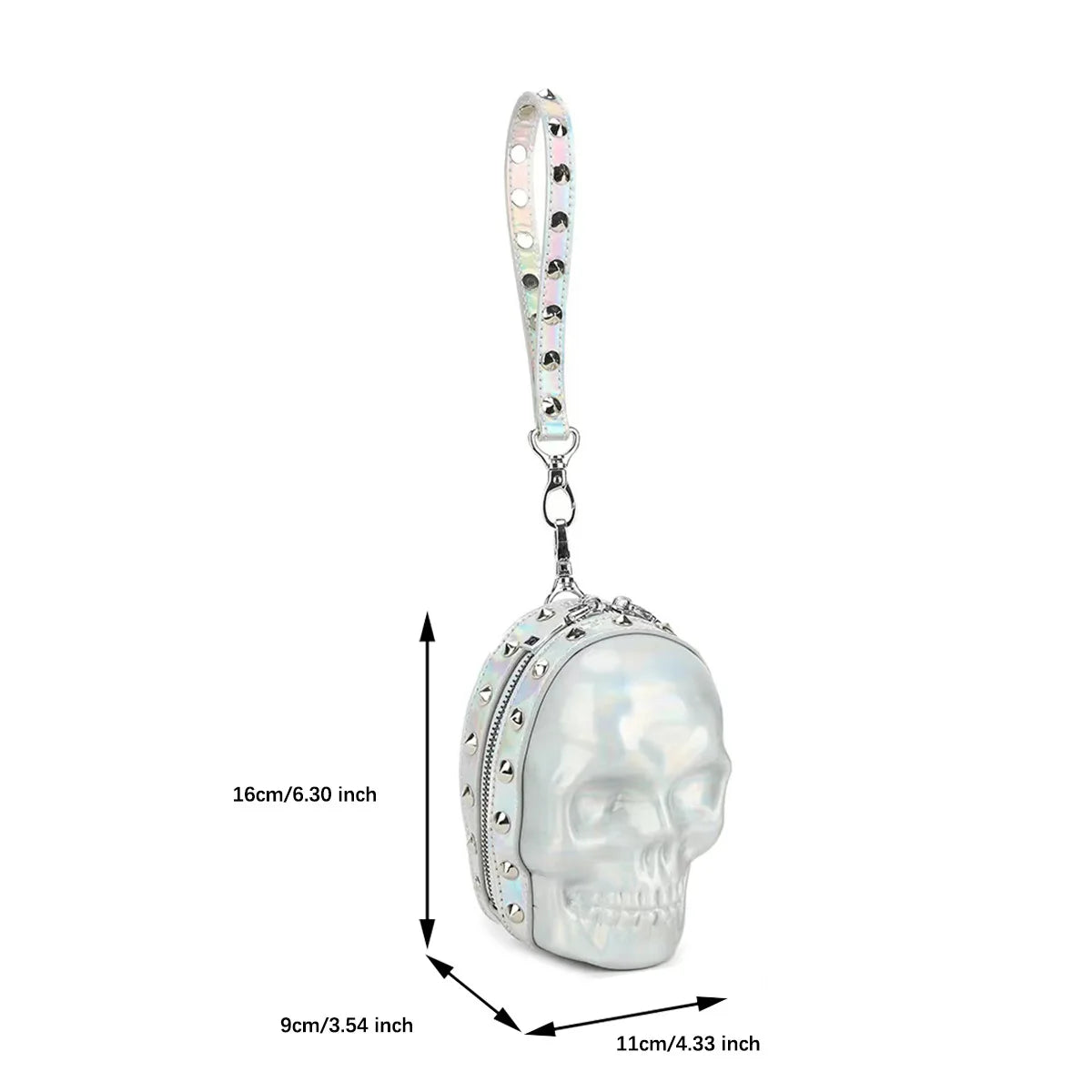 Skull Bag Personalized Bag Clutch Mini Bags Street Trend Punk Handbag Fashion Biker Bags Super Cool Halloween Thriller