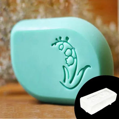Small Flower Pattern Handmade Soap Stamp, Clear DIY Natural Acrylic, Decorative Soap Making, Custom Printing