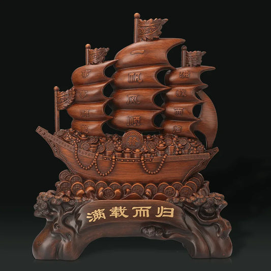 Smooth sailing,Dragon boat Decorative ornaments,Resin modern art crafts Home living room office decoration statue