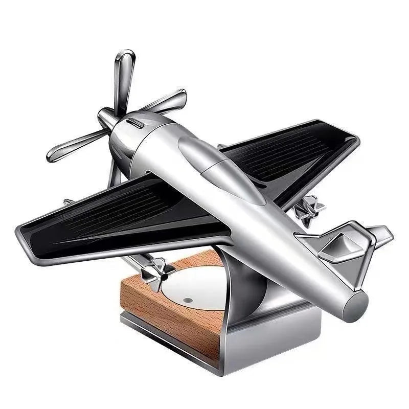 Solar Energy Rotate Helicopter Car Ornaments Aromatherapy Decor