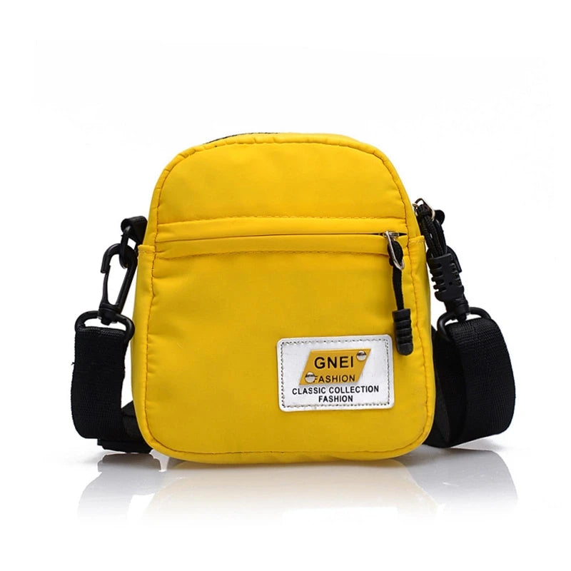 Solid Color Crossbody Purse Nylon Shoulder Bags Casual Satchel Bags with Adjustable Straps Small Messenger Bags