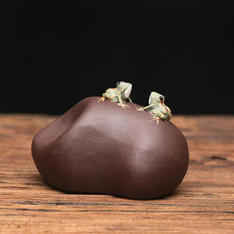 Spray Frog Cute Tea Set Ornaments Yixing Purple Sand Tea Pet Water Tea Set Accessories Water Spray Frog Tea Pet Ornaments Gifts