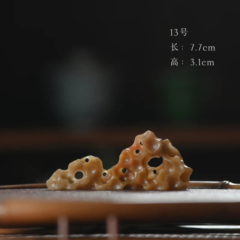 Spray at the beginning of the jingdezhen hand-carved tea pillow aside accompany jade brush the tea-table small place