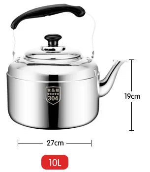 Stainless Steel Thickened Large Capacity Kettle Home Gas Gas Whistle Function Induction Cooker Enamel Kettle Whistling Teapot