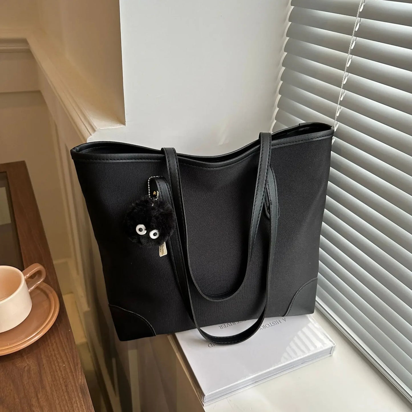 Stitched Retro Tote Bag 2024 New Large Capacity Korean Style Canvas Shoulder Bag Women Bag Luxury Designer Handbag