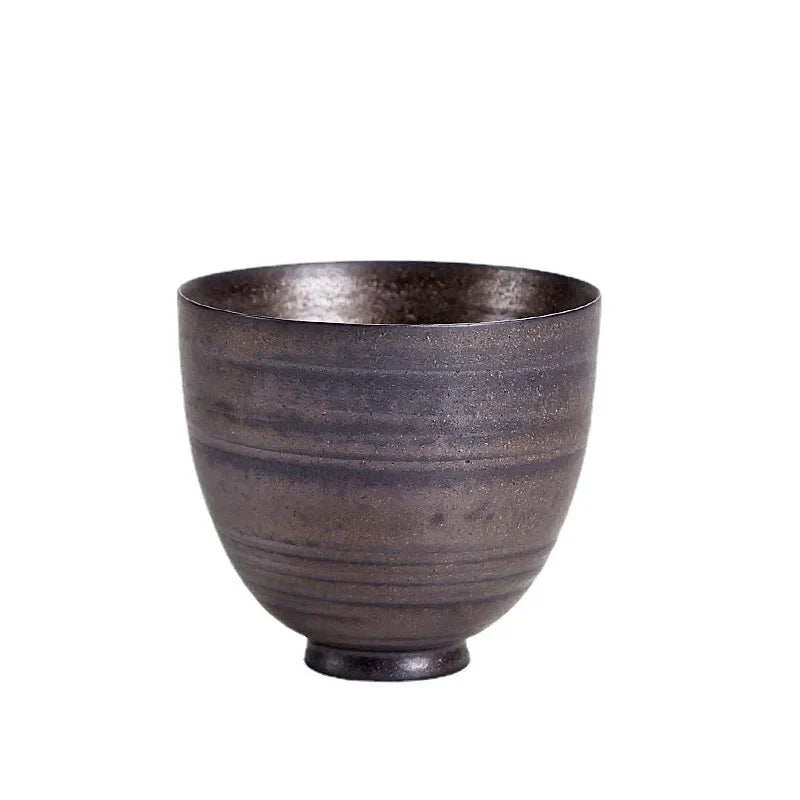 Stoneware Tea Set Master Cup Kung Fu Ceramic Small Single Household Simple Japanese Antique Personalized Cups Teaware Kitchen